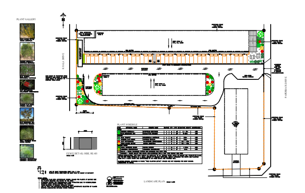 Pacific Woods Estate landscape site plan — Townsend industrial units for lease and sale, 1 Paper Bark Drive Townsend NSW